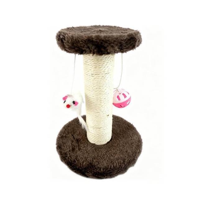 TEMU Árbol rascador interactivo para gatos - Diseño de 2 niveles con cuerda de sisal para gatos y gatitos de interior - y plataforma de