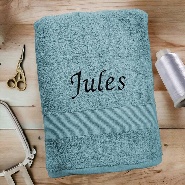 TEMU Personalized Towel - 100% Cotton, Thick And Soft - Embroidered Name - Valentine's Day Gift Idea - Bath Towel, Customizable Shower Sponge - Christmas, Birthday, Retirement Gift
