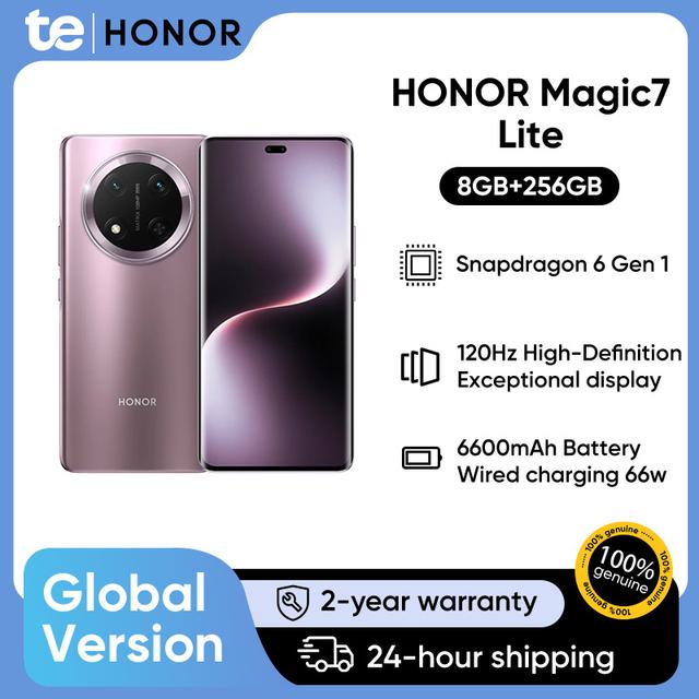 TEMU HONOR Lite Smartphone 8+256GB 108MP Triple Camera 120Hz 6.78" OLED Scherm 6600mAh Batterij Model Nummer:BRP-NX1M