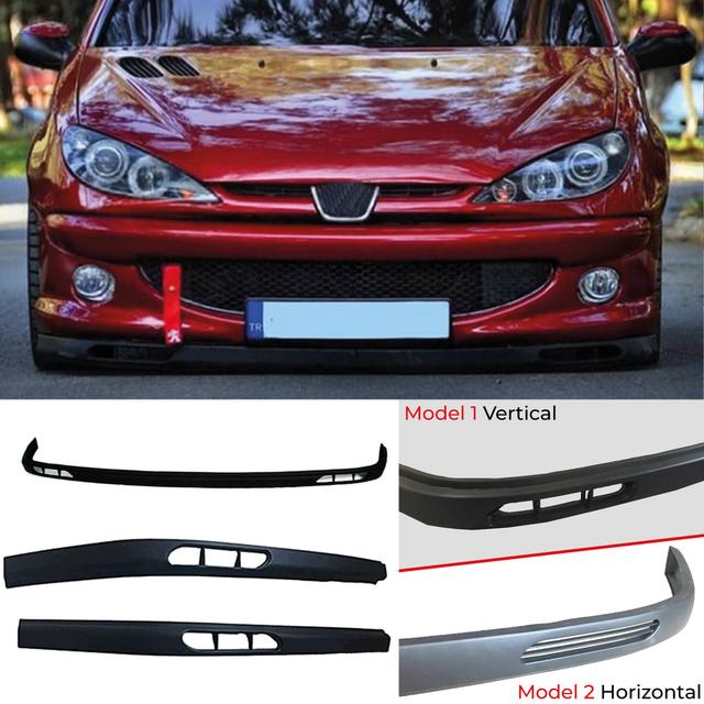 TEMU Bordure de lèvre de pour 206+ 1998-2012 2 pièces Tous Réglable Tuning universel pour voitures