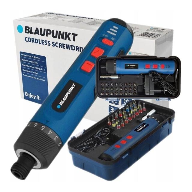 TEMU Cd2010 4v Cordless Screwdriver, 5 Nm Torque, 7+1 Settings, 26-bit Set, Usb-c Fast Charging, Led Lighting, Ergonomic Handle, Includes Case – Perfect For Home And Workshop, Everyday And Precision!