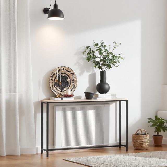 TEMU 1pc Console Entryway Furniture Hallway Shelf Behind Sofa – Sturdy Metal Structure, – Ideal For Living Room, Bedroom, Entryway – 120x20x80cm – Gtc30-ym