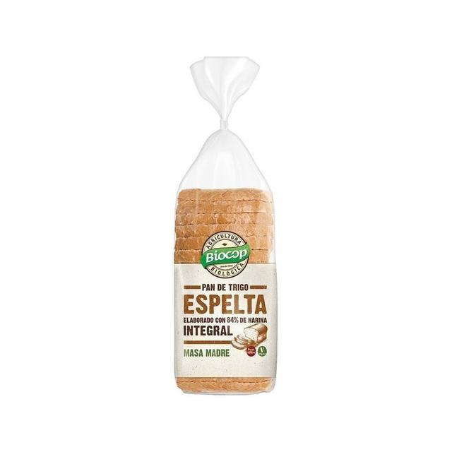TEMU Pan de Trigo Espelta Integral 400g - Masa Madre - Sin Lactosa - Sin Huevo - Vegano - Fuente de Fibra - Biocop