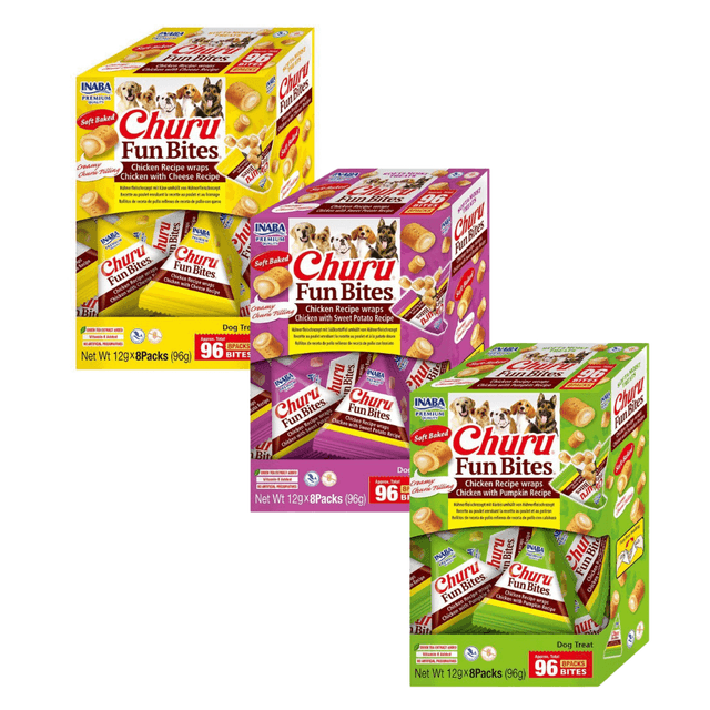 TEMU Pack Snacks Churu Dog : Mix de Pollo queso, Pollo y Pollo Calabaza – Hidratantes y Sin para Perros