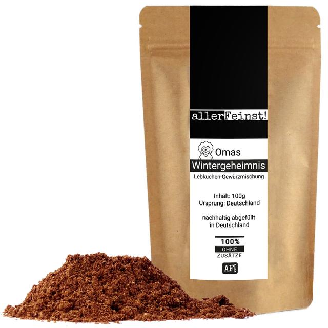TEMU Allerfeinst - Grandma's Winter Secret Gingerbread Spice – Gingerbread Spice Mix For Gingerbread, Baked Goods, Waffles, Sauces, Punch - 100g