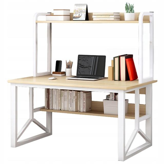 TEMU BIURKO KOMPUTEROWE JASNY DĄB POD LAPTOP STOLIK GAMINGOWE NOWOCZESNE 120 CM