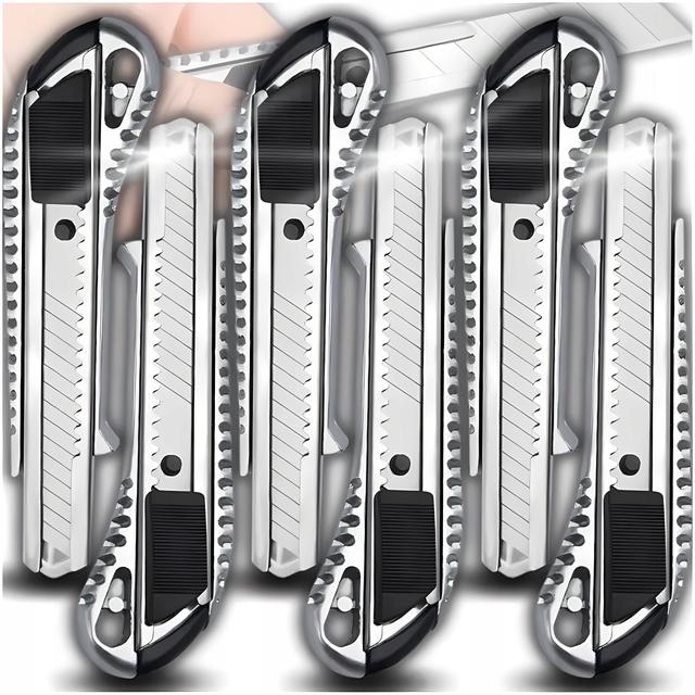 TEMU METALOWY NOŻYK NÓŻ DO TAPET TAPICERSKI Z ŁAMANYM OSTRZEM ŁAMANE OSTRZE 6szt