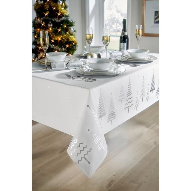 TEMU Festive Christmas Tree Tablecloth | In 3 Sizes & 2 Colours | Easycare 100% Polyester | Fast Uk | Uk-based Brand
