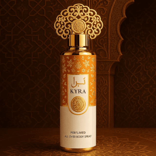 TEMU Body Spray Árabe Mujer Kyra Gold 200ml – Perfume Oriental de Larga Duración, Elegante y Sensual