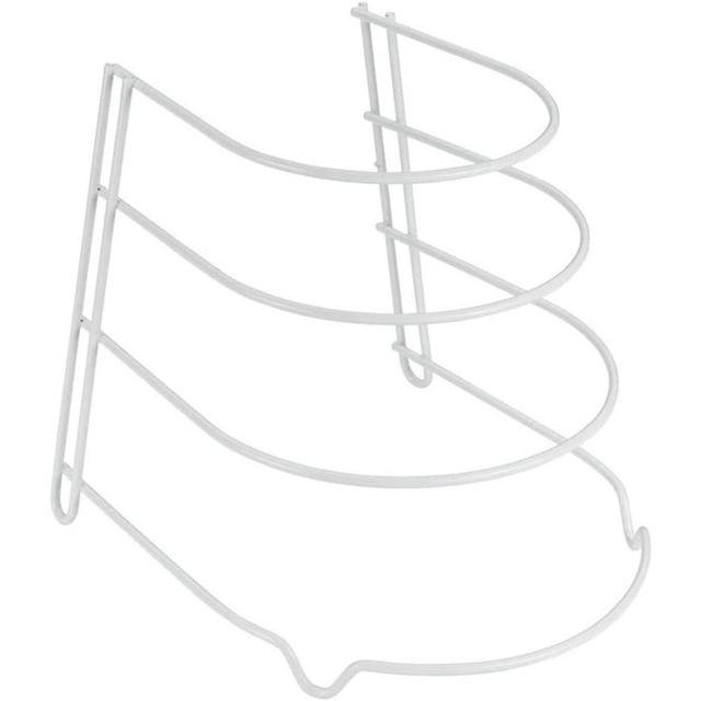 TEMU 4- Horizontal Metal White Letter Rack 26.5cm X 24.5cm X 24 Space-saving Under Sink Organizer For Pots