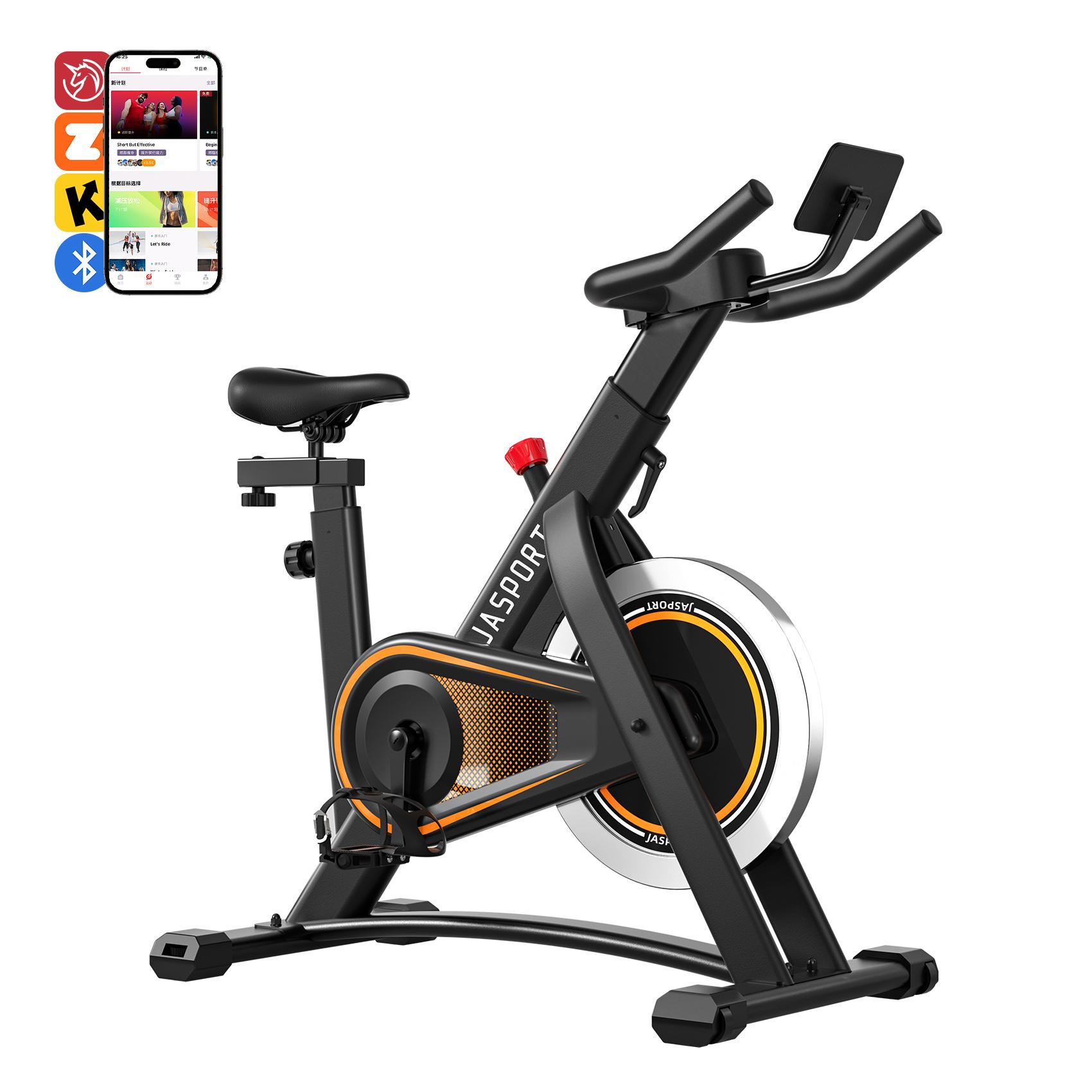 TEMU JASPORT A3 Bicicleta estática para casa, bicicleta fitness con resistencia magnética, bicicleta indoor silenciosa con pantalla LCD y soporte para tablet, 120 kg