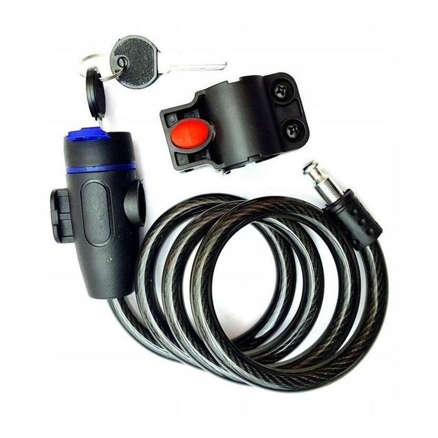 TEMU Bicycle Security Chain Gruby Heavy Padlock Key 90cm X 8mm