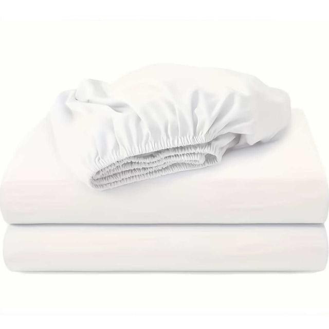 TEMU Textiles - Premium 25cm Deep Pocket Fitted Sheet – Durable Material With , Machine Washable Design, Elasticated Corners For A , Keeps Your Bed , Ideal For Modern Bedrooms And Everyday Use