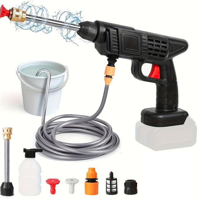 TEMU Pistola de Água Sem de Pressão, Pistola de Água para Lavagem de Carros, Máquina de Lavagem de Carros Elétrica Portátil para Casa, Adequada para Lavagem de Carros e Rega de Jardim
