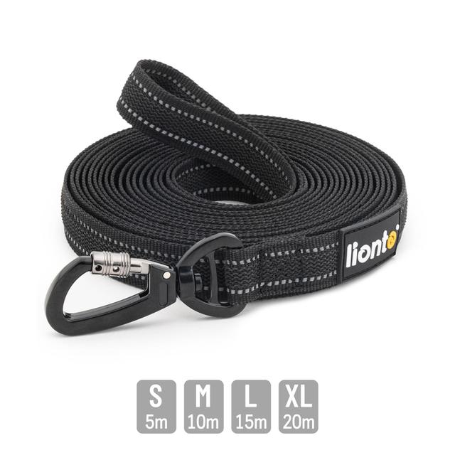 TEMU belviona Reflektierende Schleppleine mit gummierter Oberfläche, 360°-Karabiner, Handschlaufe, Sicherheitsverschluss, wetterfest, für Training, , Spaziergänge