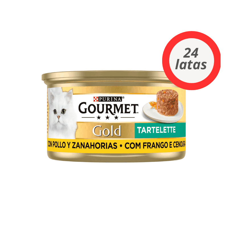 TEMU Gourmet Gold de com Cenourascaixa com 24 latas de 85 g