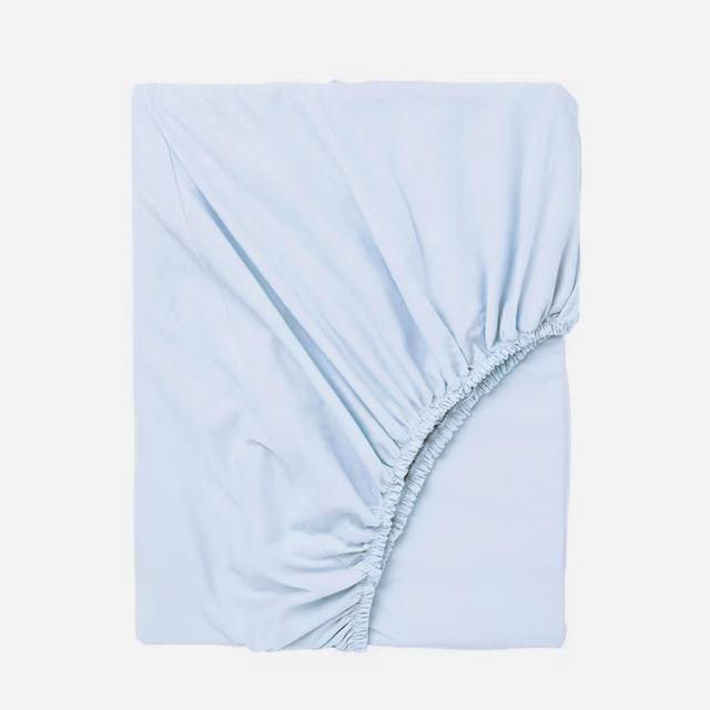 TEMU Lençol de cama azul ajustável, com elásticos resistentes e altura para se até aos colchões