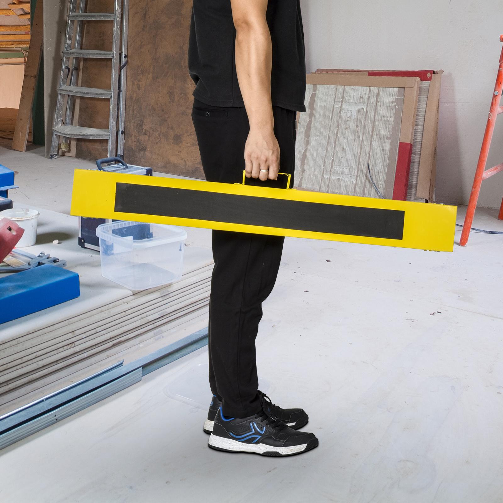 TEMU 2er-Set Sägepferd Arbeitsbock Unterstellbock rutschfest Stahl Gelb Schwarz x 49 x 62-90 cm Belastbarkeit kg