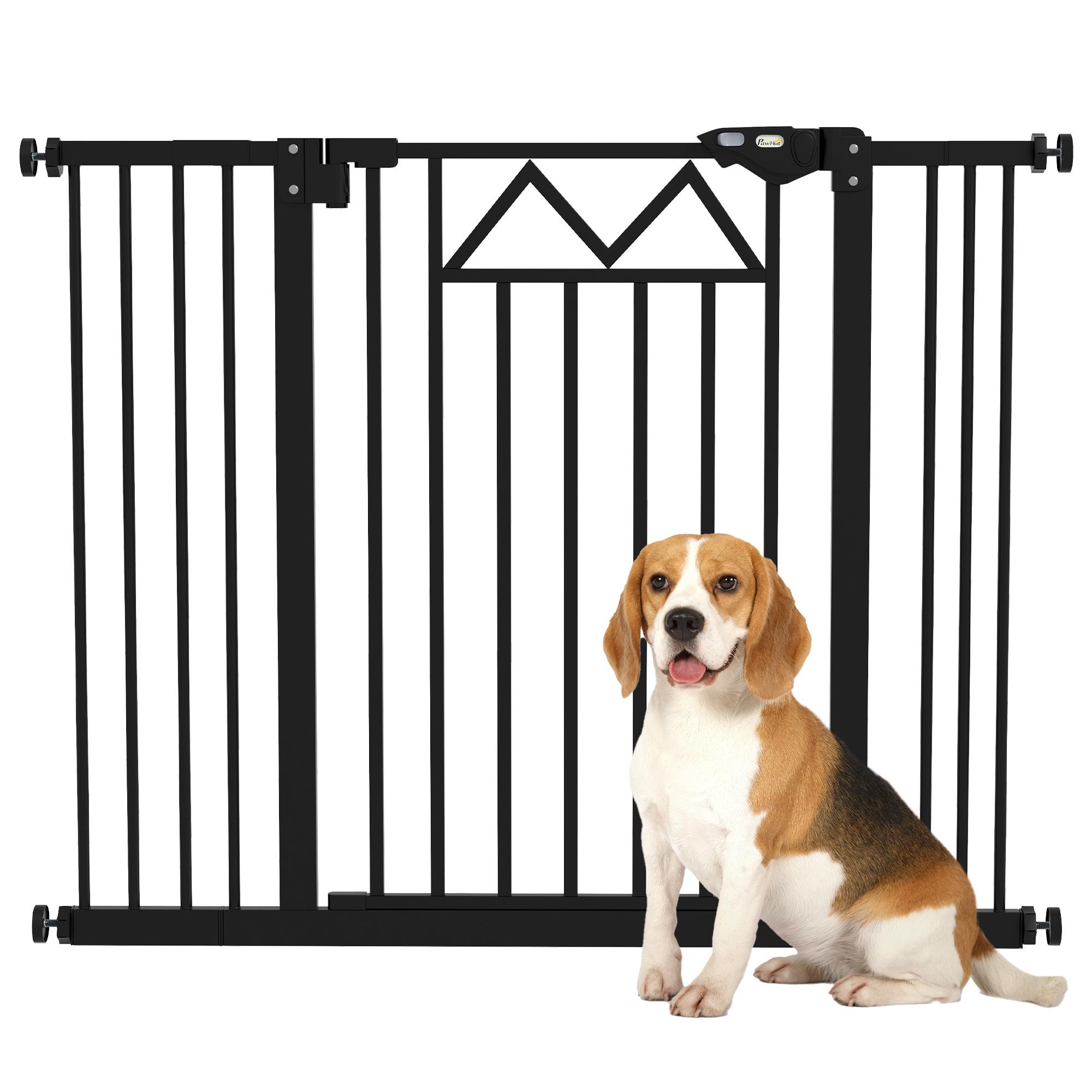 TEMU Porta de segurança Pawhut extensível para animais de estimação com de travamento duplo automático e 2 extensões para corredor de 29-39X30 In. (74-100X30 In.)
