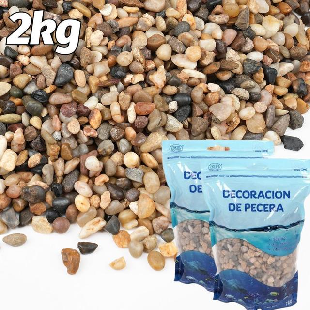 TEMU para acuario de 2 kg, mini para acuario de 6-, decoración artística, ideal para peceras, pintar macetas de suculentas, fogatas, velas, rellenos de jarrones y manualidades. (Arena de )