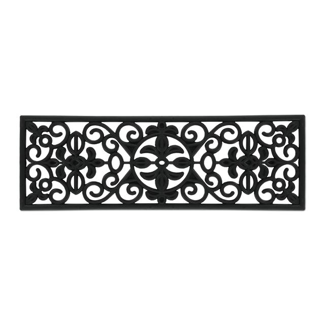 TEMU Tapis d'escalier en caoutchouc noir - 75 x 25 cm