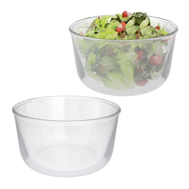 TEMU 2 x Salatschüssel in Transparent - 1.6 Liter
