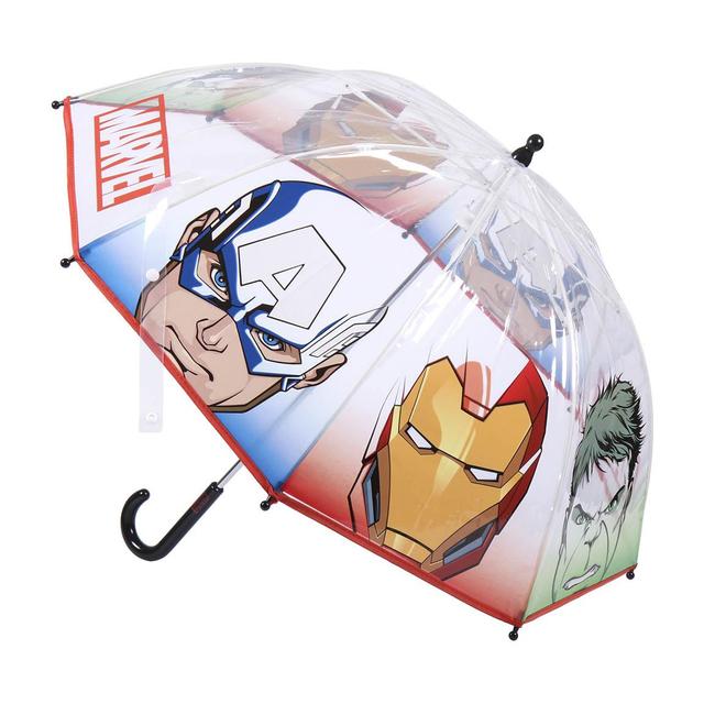 TEMU AVENGERS - Paraguas de Lluvia Unisex Transparente y Multicolor con Campana para Niños