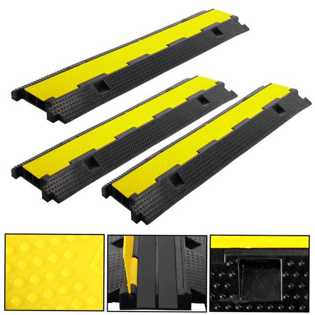 TEMU 3 kusy kabelový most LORRY/AUTO Kabelový žlab Ochrana proti přejezdu Kabelová ochrana Most Hadicový most 2kanálový Kabelový most Rampa