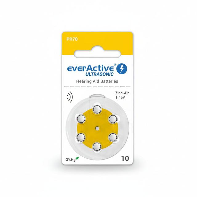 TEMU everActive ULTRASONIC 10 Batterien 6er-Pack Hörgeräte