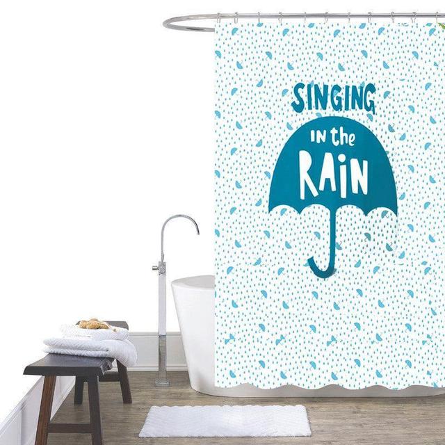 TEMU Cortina De Duche Estampada 180*180cm-Individual