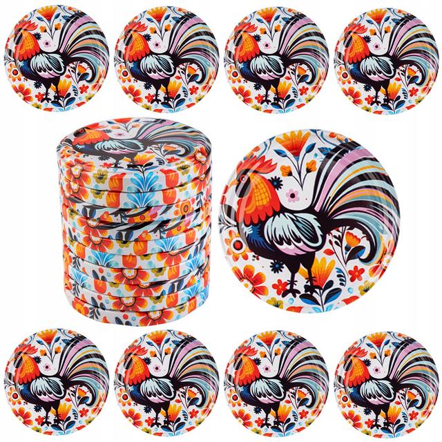 TEMU Bouchons Wieczko Wieczka pour pots avec filetage à vis FI 82, 6 Folk pour pots