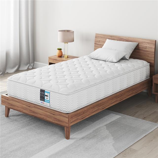 TEMU Colchón de Resortes de Bolsillo Costoffs Colchón Cmodo 7 Zonas Medio y Transpirable y Ergonmico Ncleo de Resortes