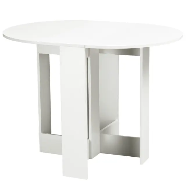 TEMU HOMCOM Mesa Plegable de Comedor Mesa de Cocina Plegable con 2 Abatibles Mesa Plegable para 1-2 104x76x73.7 cm