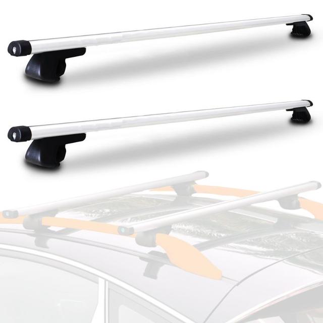 TEMU Barras de Techo para Coche. Baca Portaequipajes de Coche para Viajes. Barras Superiores Compatibles con Rieles para Equipaje. Barra Portátil para Transportar.