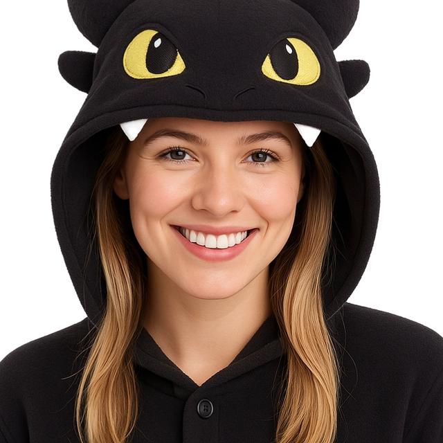 TEMU Pijama de Peluche Disfraz de Cosplay Scooby-Doo con Capucha y Bolsillos, , 100% Poliéster, Otoño e Invierno, Casual, Fiesta y Uso Diario, Tallas S - XXL (145 - 195 cm)