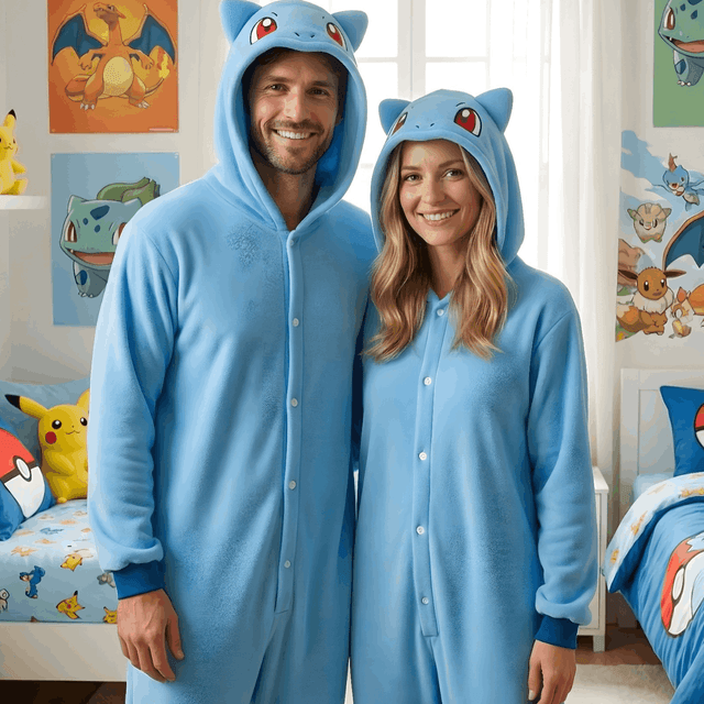 TEMU Plush Pajama Costume Cosplay With Hood And Pockets, Nerd Hunters, 100% Polyester, Autumn And Winter, Casual, Party, And Everyday Wear, S - Xxl (145 - 195 Cm)