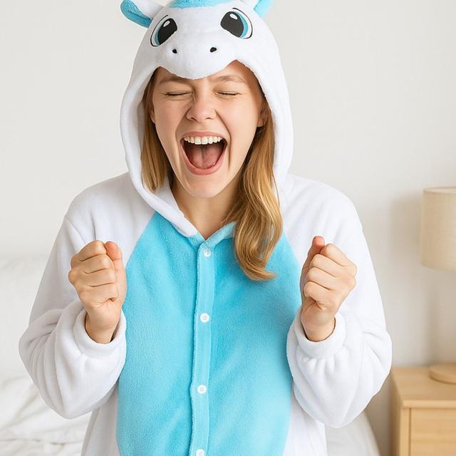 TEMU Traje de disfraz de pijama de unicornio con capucha y bolsillos para de , 100% poliéster, otoño e invierno, casual, fiesta y ropa diaria, Talla S - XXL (145 - 195 cm)