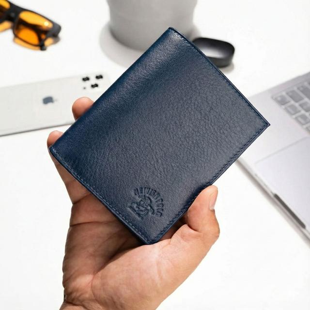 TEMU Lederax Gerçek Deri Eğik Cüzdan Erkekler için LD435