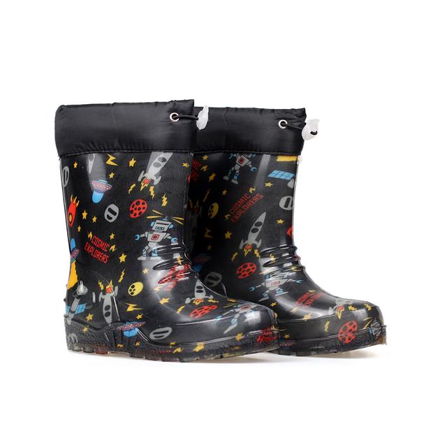 TEMU Figürlü, Kamuflajlı Çocuk Yağmur Çizmesi, Su Geçirmez, Kaymaz Tabanlı, Kışlık Çocuk Çizme
