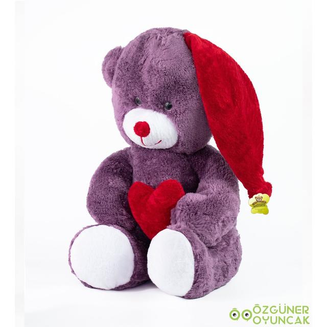 TEMU Tatlı Rüyalar Ayıcık – Kalpli ve Şapkalı Peluş Oyuncak – Yumuşak Sarılmalık – Sevgiliye Özel Hediyelik Ayıcık