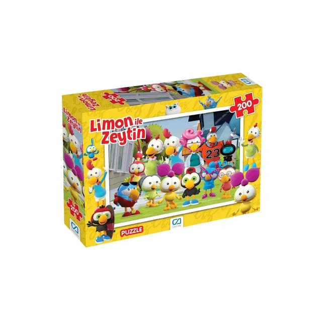 TEMU Limon ile Zeytin Lisanslı 200 Parça 33x48cm Çocuk Puzzle Yapboz Serisi