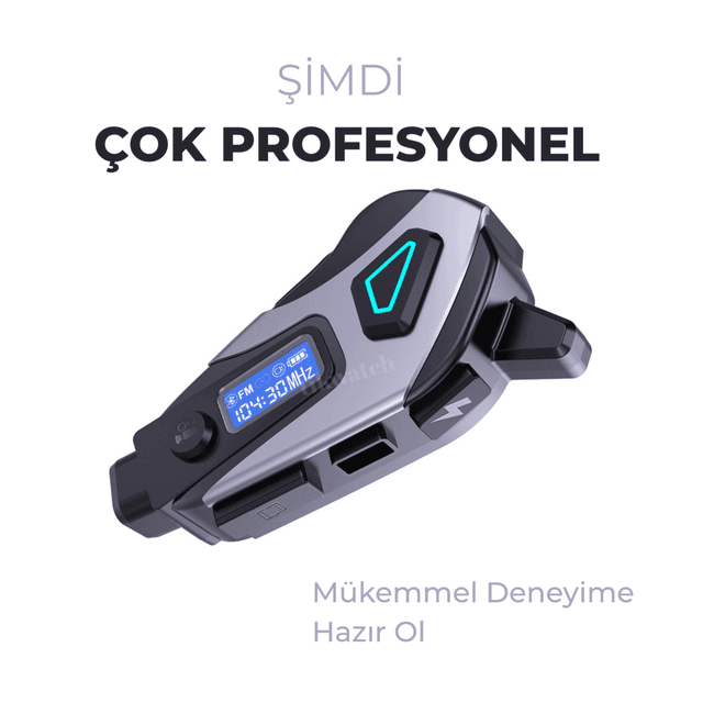 TEMU Motosiklet Kask Kulaklık Kameralı Motorcu Interkomu DVR Kayıt Özellikli Yüksek Çözünürlüklü