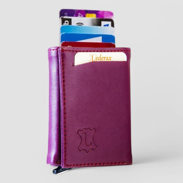 TEMU Lederax Para Gözlü Mekanizmalı Suni Deri Kartlık Cüzdan LD03