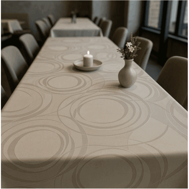 TEMU İthal %100 Blackout Jakar Dokuma Leke Tutmaz Su Geçirmez Masa Örtüsü Lüx