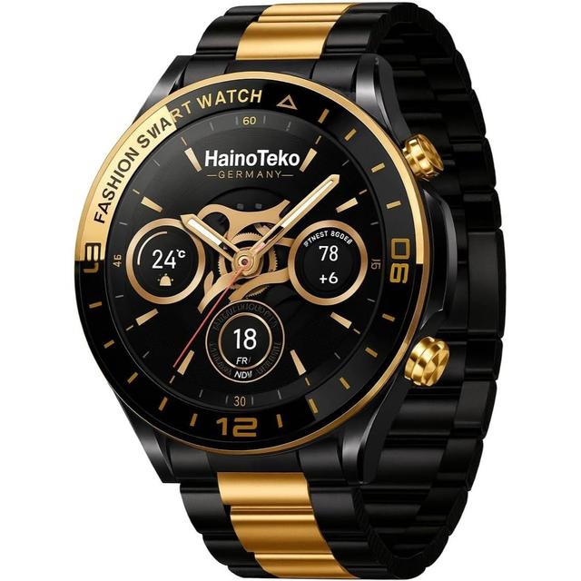 TEMU Çeşittech RW-68 Premium Akıllı Saat Seti - 3 Farklı Hediyeli (Paslanmaz Çelik + Silikon + Deri), Canlı AMOLED Ekran