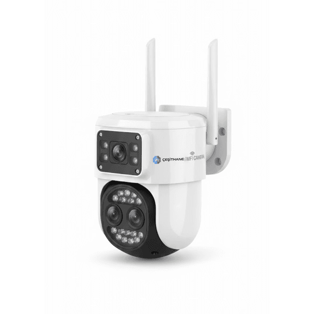 TEMU Çeşithane Akıllı Wi-Fi Güvenlik Kamerası - 360° Hareketli, Çift ve Renkli Gece Görüşlü Dış Mekan Kamerası