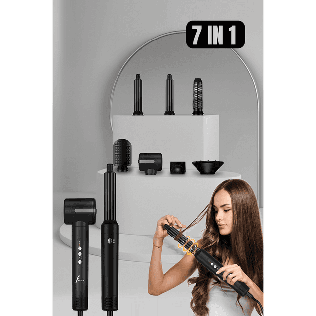 TEMU VERYFİT 7 In 1 Hava Üflemeli Saç Düzleştirici Şekillendirici Saç Kurutma Fön Makinesi