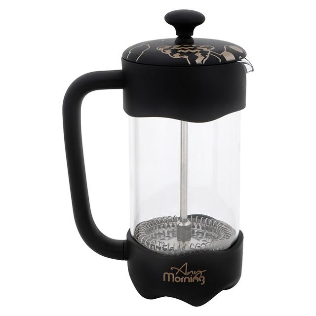 TEMU Any Morning 350 ml Borosilikat Cam French Press Paslanmaz Çelik 3 Katmanlı Filtre FY92