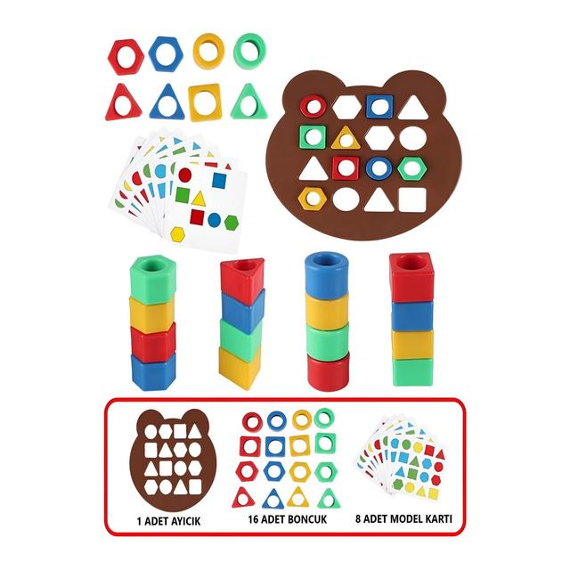 TEMU Oyuncak Geometrik Şekiller Renk Şekil Eşleştirme Lineup Bul Sırala Öğren Eğitici Set