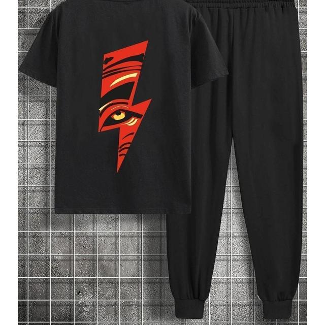 TEMU Unisex Yıldırım Baskılı 2'li Eşofman Takımı